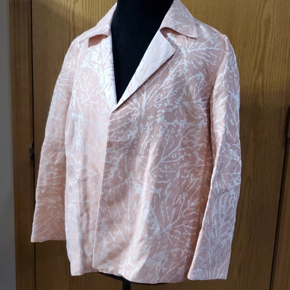 Lafayette 148 linen pink cream blazer euc - Picture 2 of 7